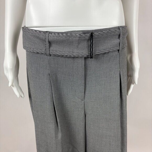 House of Harlow 1960 Matching Set Womens 10 Houndstooth Black Crop Top Wide Leg - Picture 6 of 11